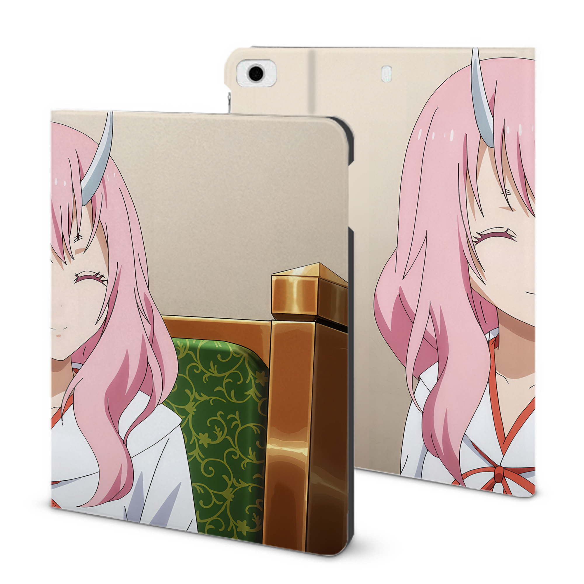 （画像用） 転スラ Regarding Reincarnated to Slime IPad ケース ブック型 PUレザー TPU 耐衝撃 軽量 薄型 ペン収納なし 全面保護 IPad 各モデル対応
